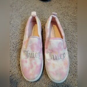 Juicy Couture Tie-Dye Pink Slip-On Sneakers Size 8.5